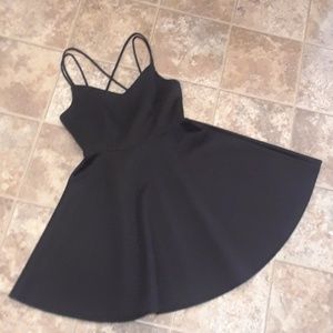 "RUSH" Black Spaghetti Strap Dress Size S